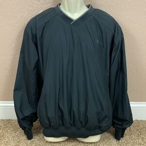 Cabela’s Black V-neck Pullover Windbreak Outdoor Pull Over Lightweight Jacket